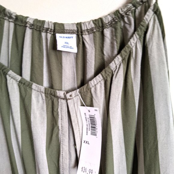 Old Navy Pants - NWT Romper Old Navy  Striped Green Rayon